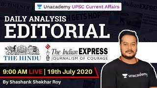 19th-July-2020 |The Hindu & Indian Express Analysis|Current Affairs for UPSC CSE/IAS |Shashank Sir