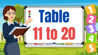 Multiplication Table 11 to 20 | Table Of 11 to 20 | Maths Tables | Multiplication Tables |  Pahada