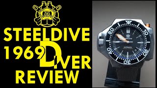 Steeldive 1969 1200M Automatic Dive Watch / Omega Ploprof Homage Review