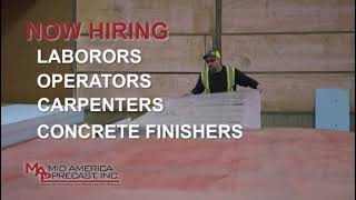 Mid America Precast is now hiring!