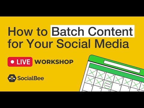 How To Batch Content For Your Social Media Youtube