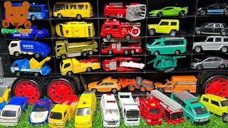 Car Carrier Truck Transports 23 Diecast Cars! 【Kuma's Bear Kids】