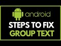 How to Fix Group Text On Android !! Fix Android Group Text Message Issues - 2024