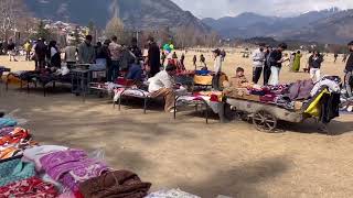 Beautiful view of the Sunday market in Chowgan , quite a rush of people