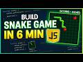 Build Snake Game using HTML CSS JavaScript 🐍 | Beginner Friendly Project