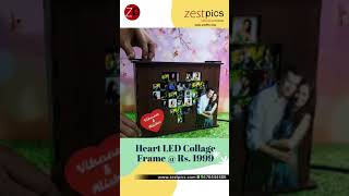 Heart LED Frames | Valentine Day Gifts | Anniversary Gifts | Zestpics