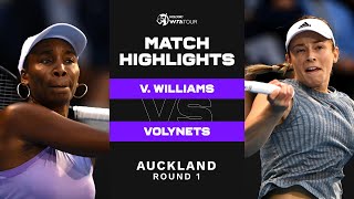 Venus Williams vs. Katie Volynets | 2023 Auckland Round 1 | WTA Match Highlights