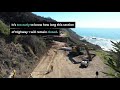 drone footage shows damage from highway 1 landslide near big sur