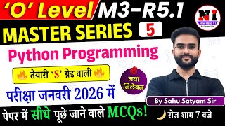 Day 5 | Python Programming MCQs O Level M3R5 | Python Important MCQs Marathon | python objectives