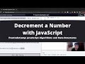 Decrement a Number with JavaScript (Basic JavaScript) freeCodeCamp tutorial