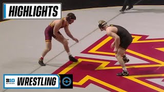 157 LBS: #7 Kaleb Young  (Iowa) vs. #6 Brayton Lee (Minnesota) | 2021 B1G Wrestling
