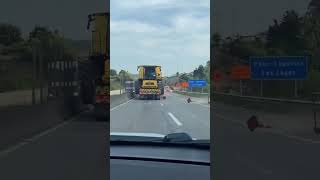 Truck HITS every Construction cone in Road Work #Construction #roadwork