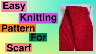 Very easy pattern for knitting a scarf #knittingchannel #knittingpattern