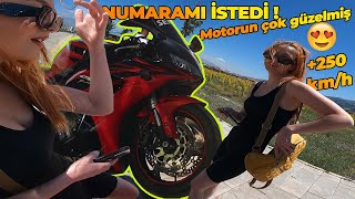 MOTORLA KIZI TAVLADIM !! NUMARAMI İSTEDİ !!😳 KAHVE İÇELİMMİ ? 1000rr