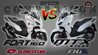 QJMOTOR FORTRESS 160 vs FKM MTX 150 SPECS COMPARISON