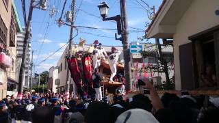 岸和田だんじり祭 中町 S字(出口)