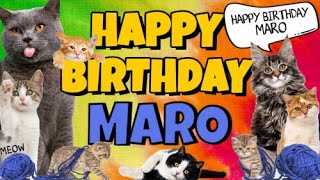 Happy Birthday Maro! Crazy Cats Say Happy Birthday Maro (Very Funny)