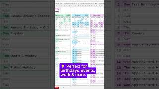 How to make a Calendar in Google Sheets or Excel 📊 #GoogleSheetsTemplate #exceltemplate #excel