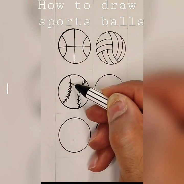 How To Draw вљѕрџџђрџґћ Variety Sports Balls Ball Football Drawing Fyp