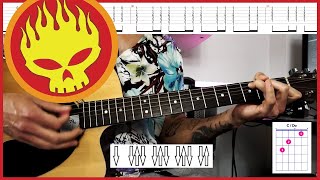 THE OFFSPRING - Why Dont You Get a Job (GUITAR COVER + CHORDS + TAB) 🎸 |Lesson| Easy/ Fácil