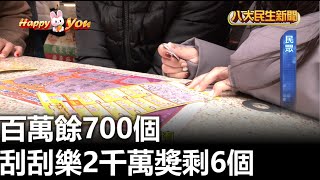 刮刮樂2千萬獎剩6個 百萬餘700個 |【民生八方事】| 2023012503 @gtvnews27