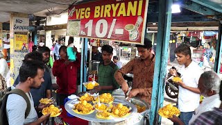 World Best Cheapest 10 Rs Veg Biryani At Afzalgunj in Hyderabad | Street Food | Amazing Food Zone