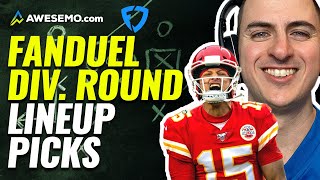NFL DFS: Build WINNING FanDuel Divisional Round NFL DFS Lineups w/ Alex Baker