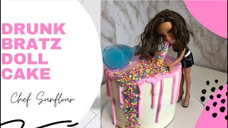 Drunk Bratz Doll Cake