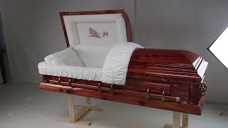 Solid red cedar casket-Qingdao Urand Wood Co., Ltd