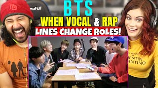 BTS (방탄소년단) — When Vocal & Rap Line Change Roles | REACTION!! #BTSFunny