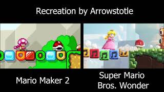 Mario Bros. Wonder Remade in Mario Maker 2