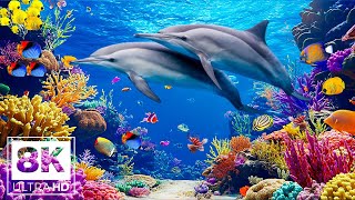 Soothing Ocean 8K (VIDEO UHD) 🌊 Stunning Deep Sea Scenes & Peaceful Music