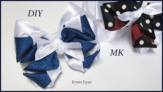 Бантики🎀 В Школу Из Атласных Лент МК / Diy Ribbon Bows For Hair