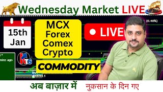 15th Jan MCX / Forex / Comex / Crypto Market Live Demo #mcx  #forextrading #cryptocurrency #crypto