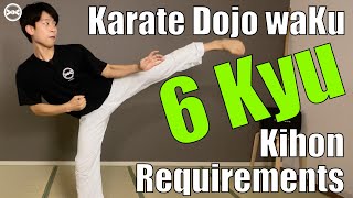 6 Kyu Belt Requirements!｜Karate Dojo waKu