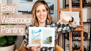 Easy Watercolor Painting for Beginners: Step by Step Simple Landscape Tutorial