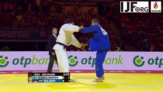 Judo WCh Budapest 2017 -90kg 2nd round Majdov (SRB) vs Bozbayev (KAZ)