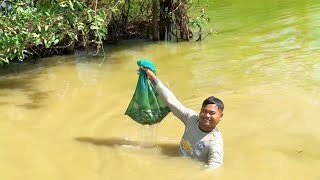 Nimitt village fishing video - cast net fishing