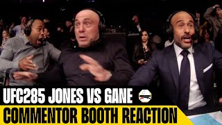 #UFC285 Jon Jones VS Ciryl Gane Commentator Booth Reaction
