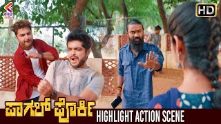 Vishwak Sen Highlight Action Scene | Paagal Porki | Dil Raj | Bhumika Chawla | Kannada Dubbed Movies