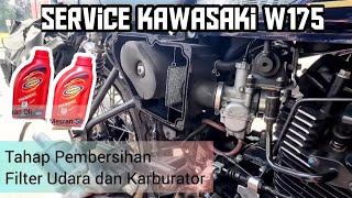 SERVICE KAWASAKI W175 DI BENGKEL PINGGIR JALAN|EPS-28|#reviewmotor