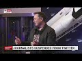 elon musk suspends journalists on twitter