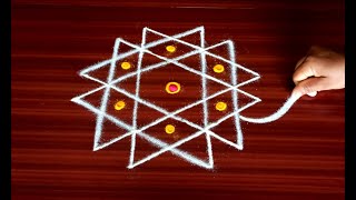 Aadi matham pooja kolam|easy padi kolam|easy muggulu|Rangoli kolangal