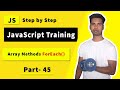 forEach Array Methods | JavaScript forEach Loop tutorial