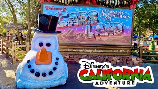 Christmas in Cars Land at Disneyland California Adventure with Radiator Racers, Luigi’s and Mater’s