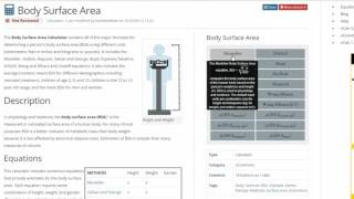 How to compute Body Surface Area