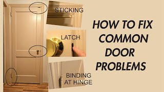 How to fix common door problems