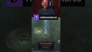 You Have Died | Losing my Hardcore Necromancer to The Wandering Death | RedMonsterSC on #Twitch