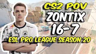 CS2 POV | Spirit zont1x (16/7) vs Imperial (Dust2) @ ESL Pro League Season 20