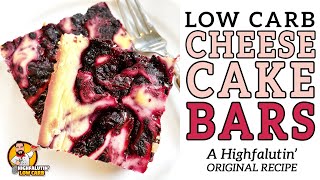 Low Carb BLUEBERRY CHEESECAKE BARS 🫐 The BEST Keto Blueberry Cheese Cake Bar Recipe!